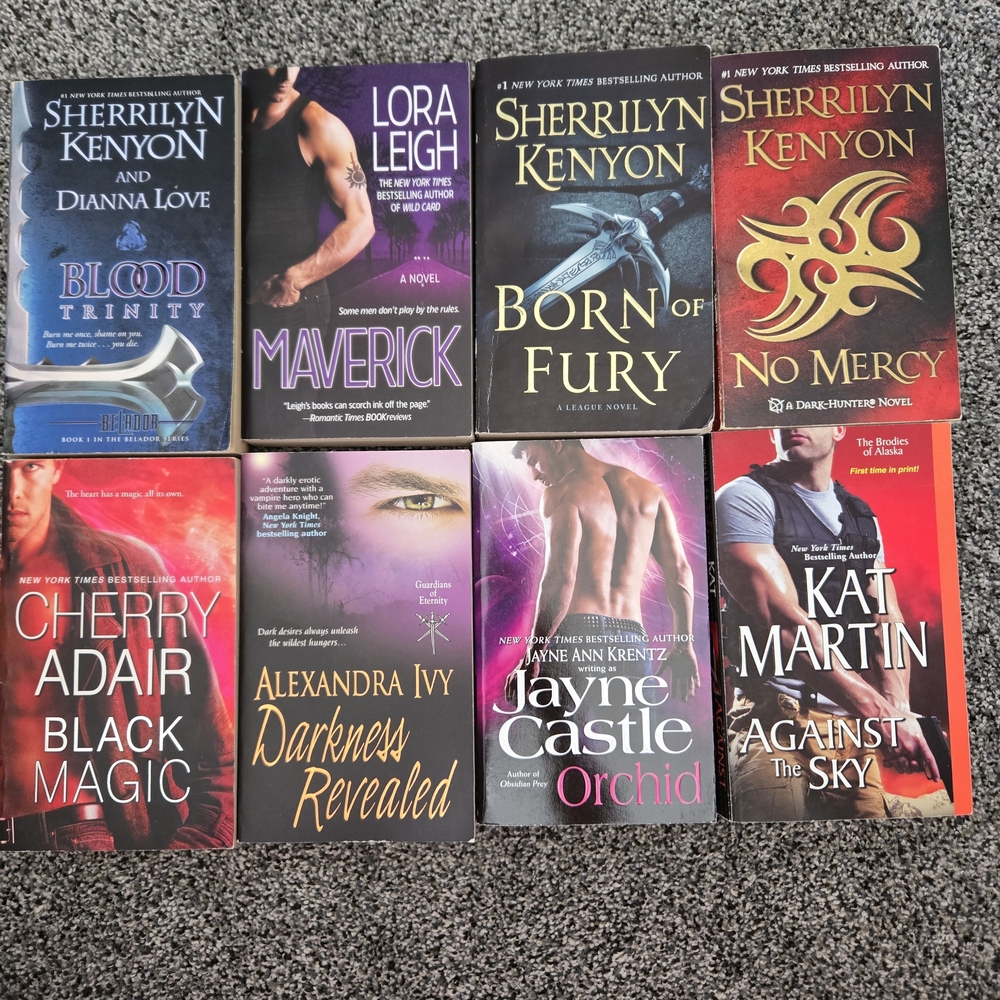 Assorted Paperback Paranormal & Romantic Suspense Book Lot - Multiple Authors